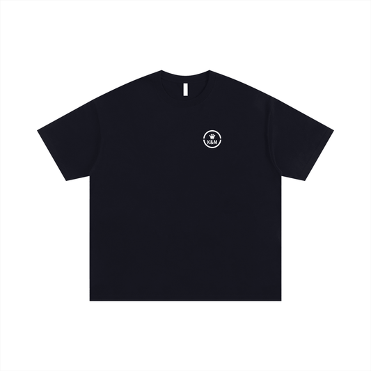 Oversized K&M Minimal Black T-Shirt